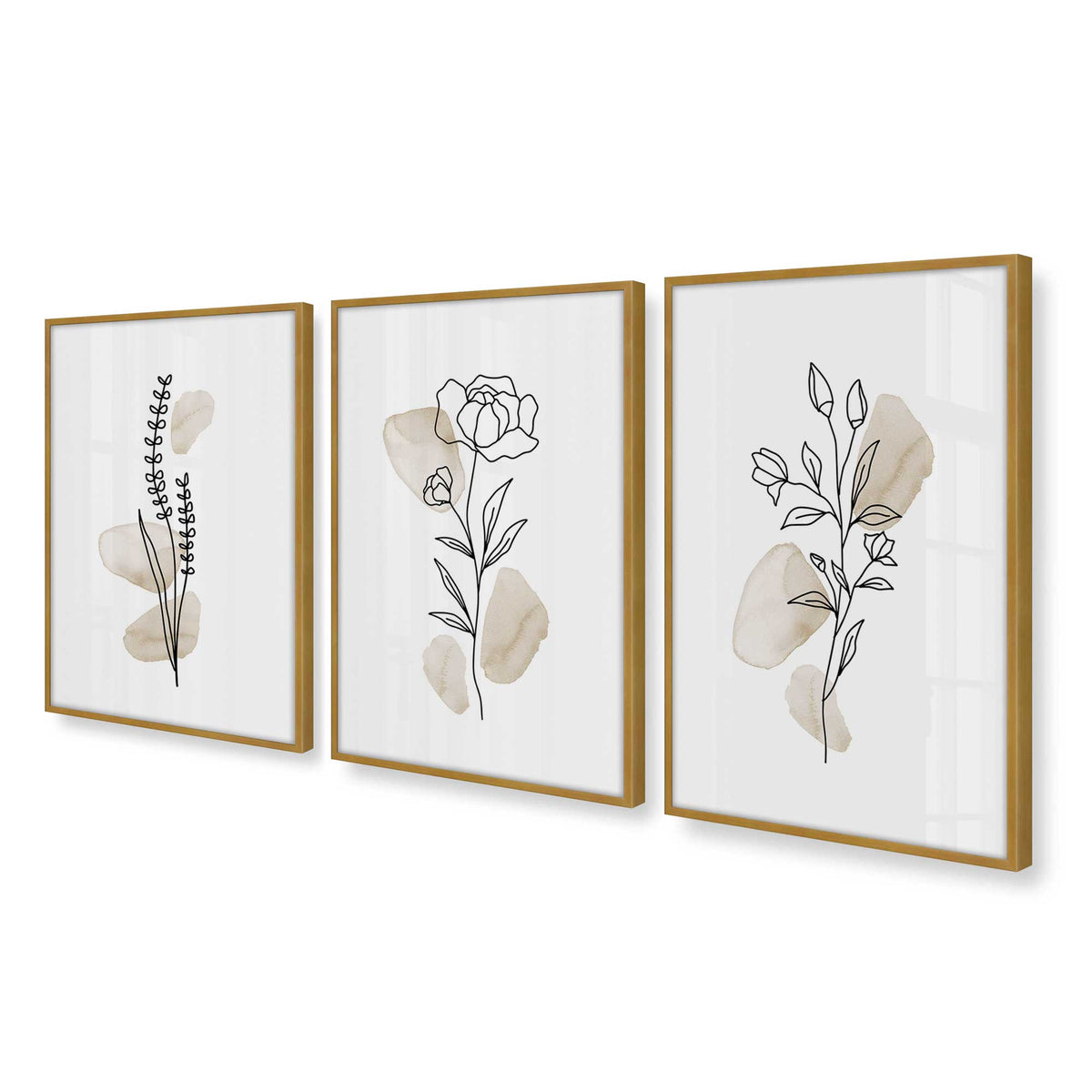 [Color:Polished Gold], Picture of art in a Polished Gold frame at an angle