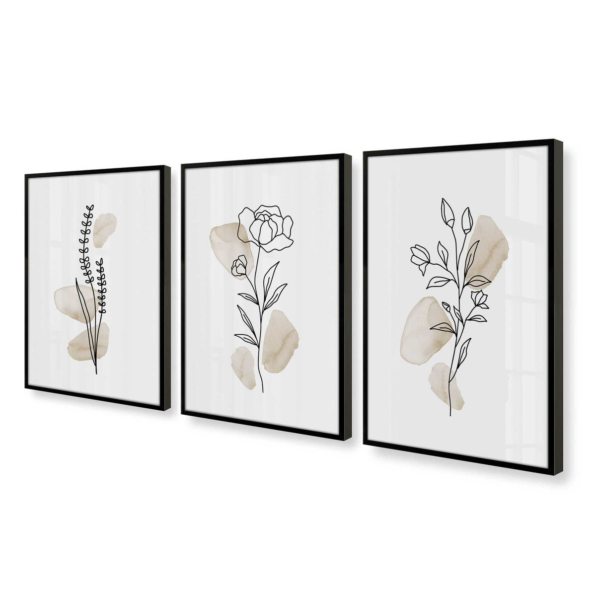 [Color:Satin Black], Picture of art in a Satin Black frame at an angle