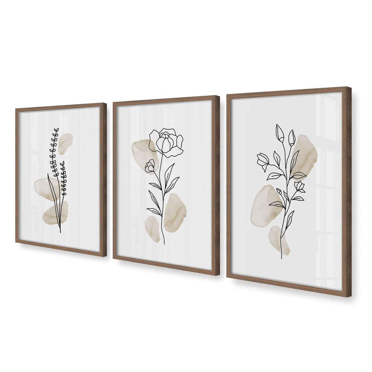 [Color:Walnut], Picture of art in a Walnut frame at an angle