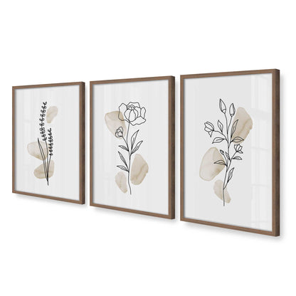 [Color:Walnut], Picture of art in a Walnut frame at an angle