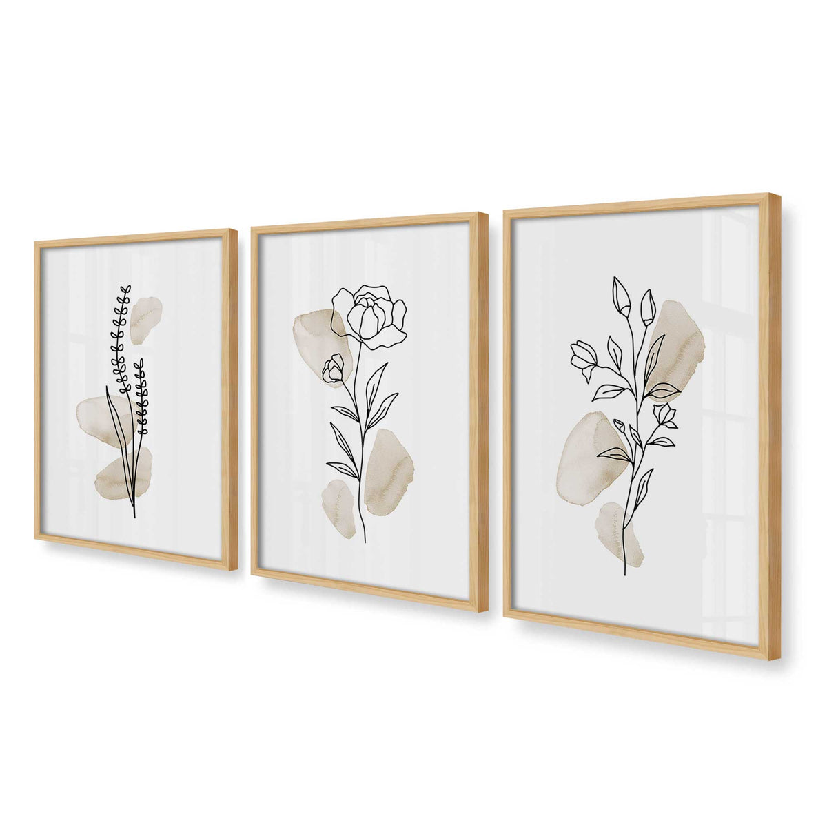 [Color:American Maple], Picture of art in an American Maple frame at an angle