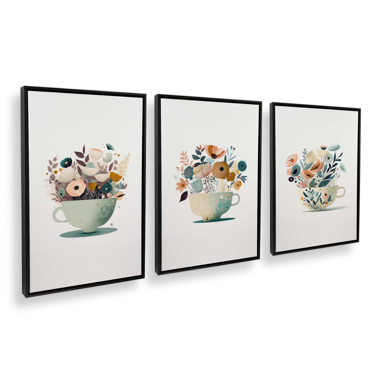 [Color:Satin Black], Picture of art in a Satin Black frame at an angle