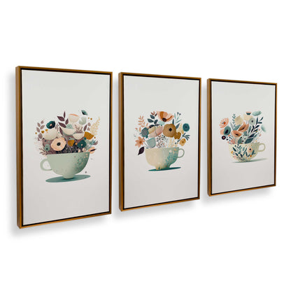 [Color:Polished Gold], Picture of art in a Polished Gold frame at an angle