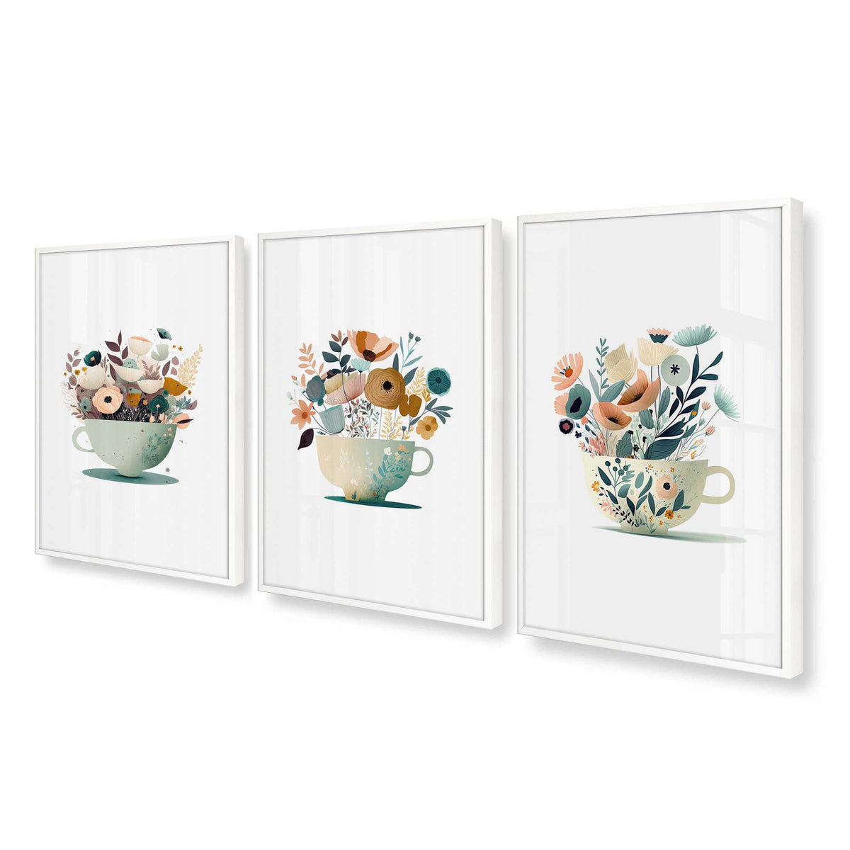 [Color:Opaque White], Picture of art in a Opaque White frame at an angle