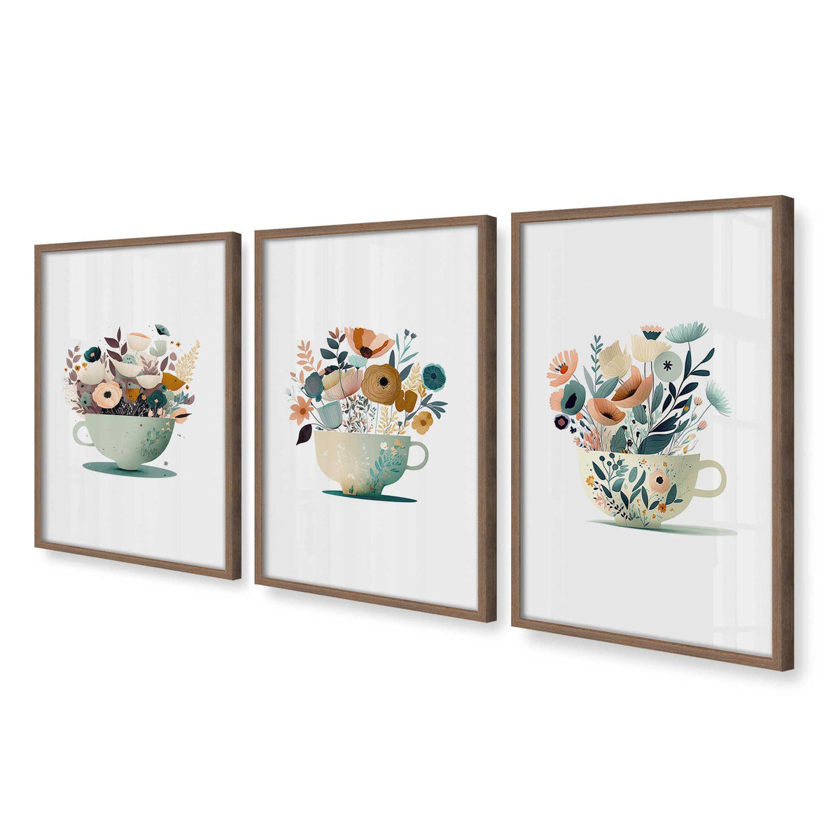 [Color:Walnut], Picture of art in a Walnut frame at an angle