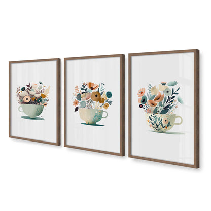 [Color:Walnut], Picture of art in a Walnut frame at an angle