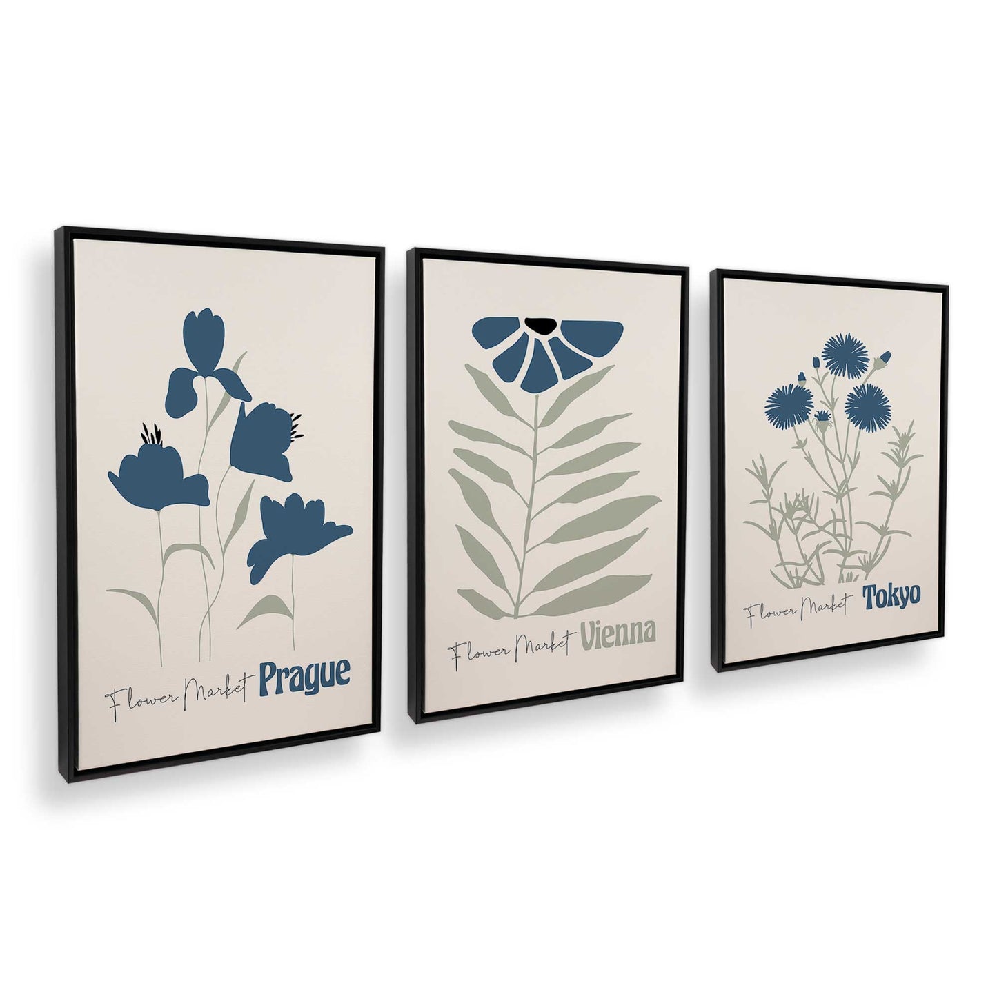 [Color:Satin Black], Picture of art in a Satin Black frame at an angle