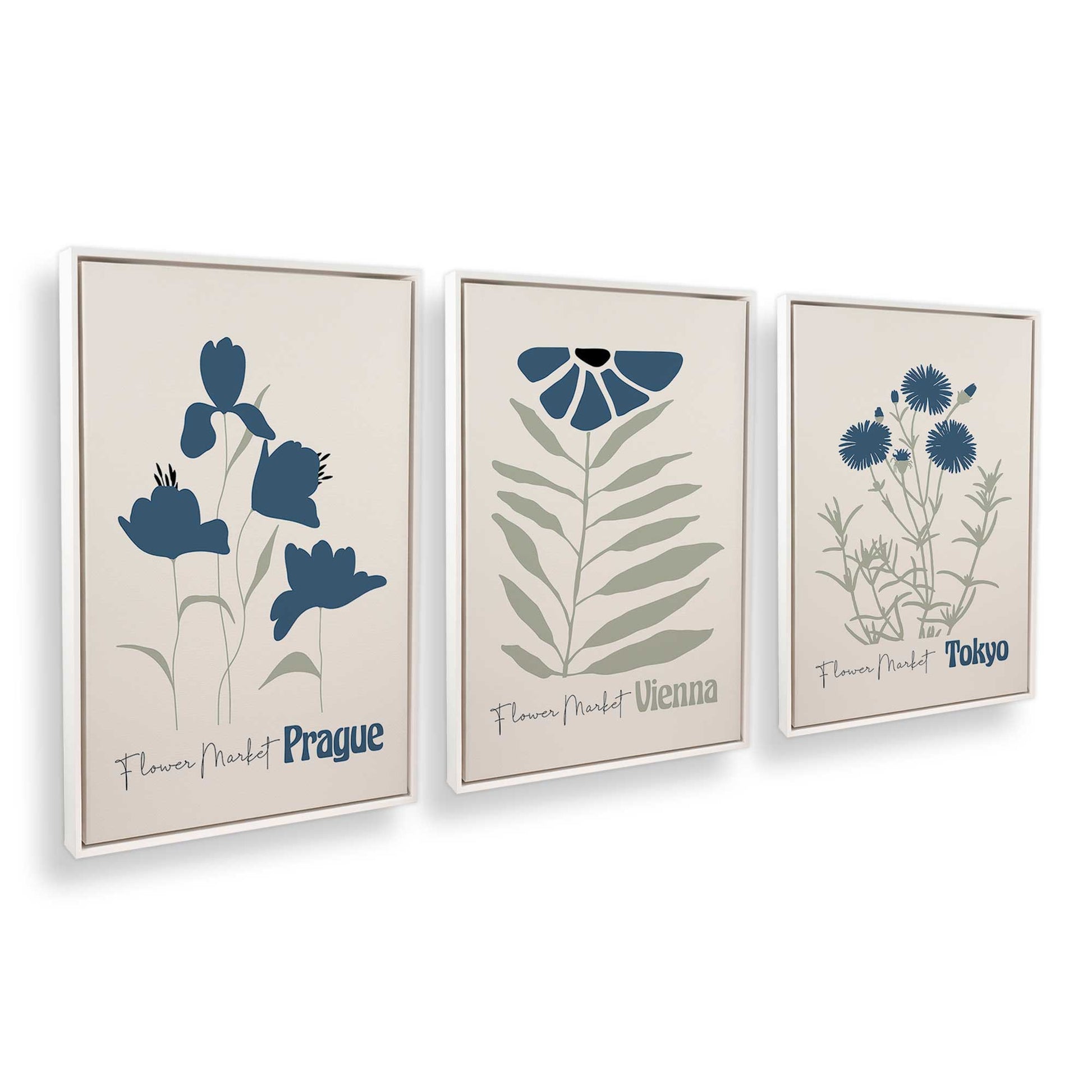 [Color:Opaque White], Picture of art in a White frame at an angle