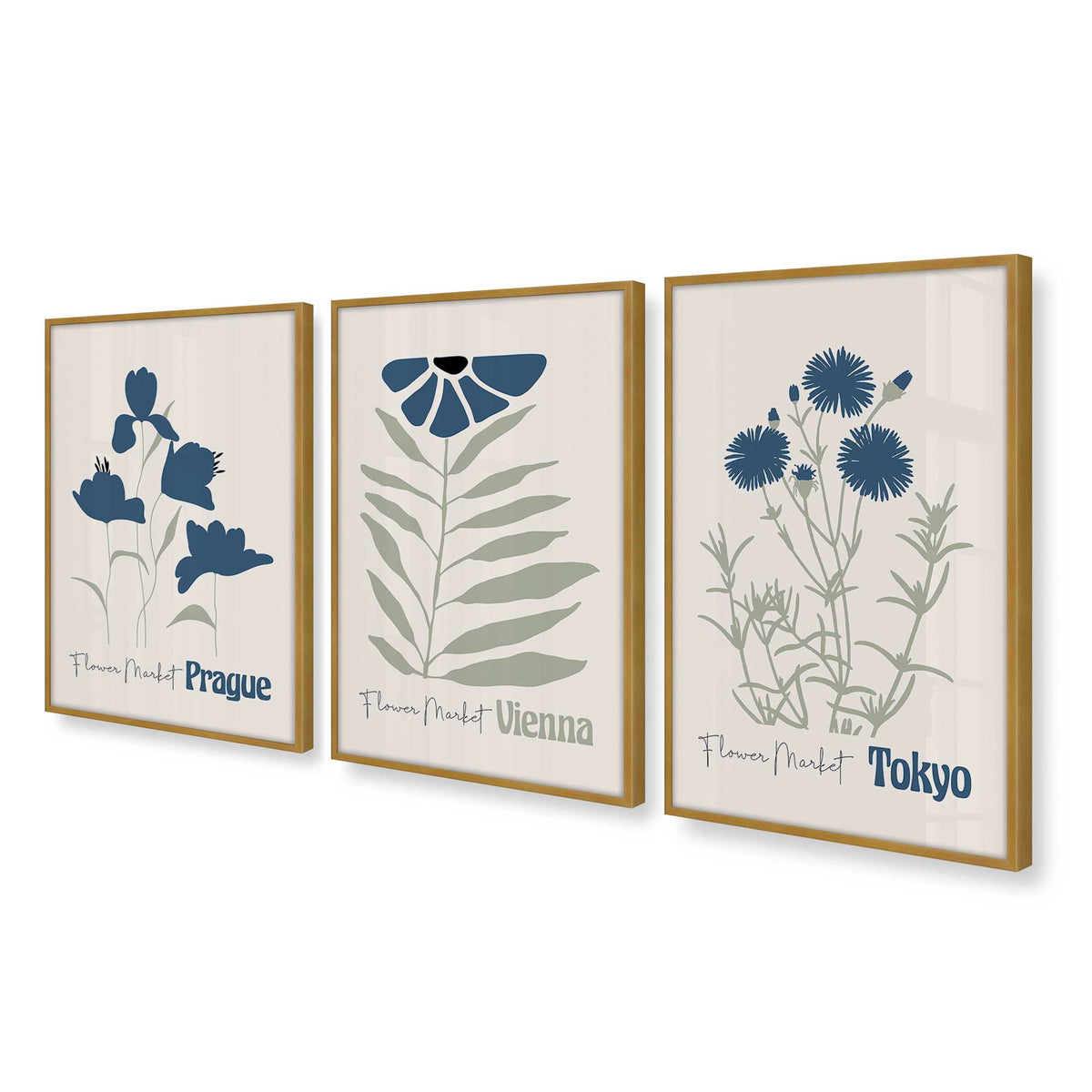 [Color:Polished Gold], Picture of art in a Polished Gold frame at an angle
