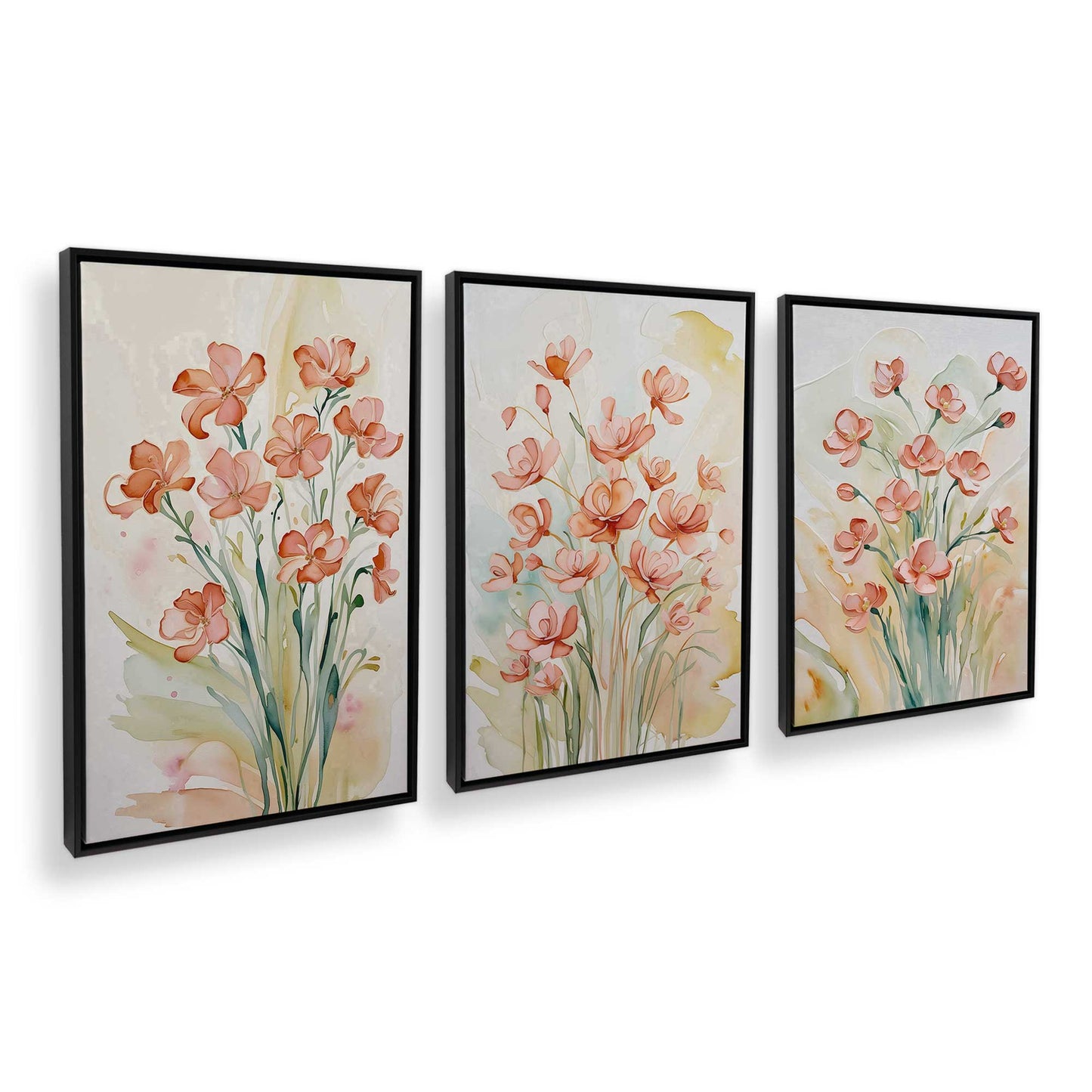 [Color:Satin Black], Picture of art in a Satin Black frame at an angle