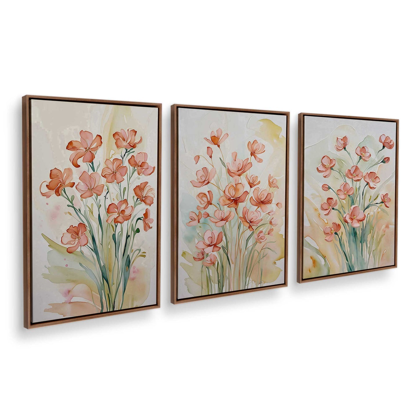 [Color:Walnut], Picture of art in a Walnut frame at an angle