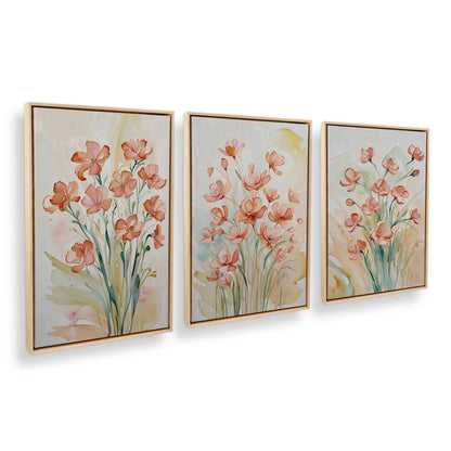 [Color:American Maple], Picture of art in a American Maple frame at an angle