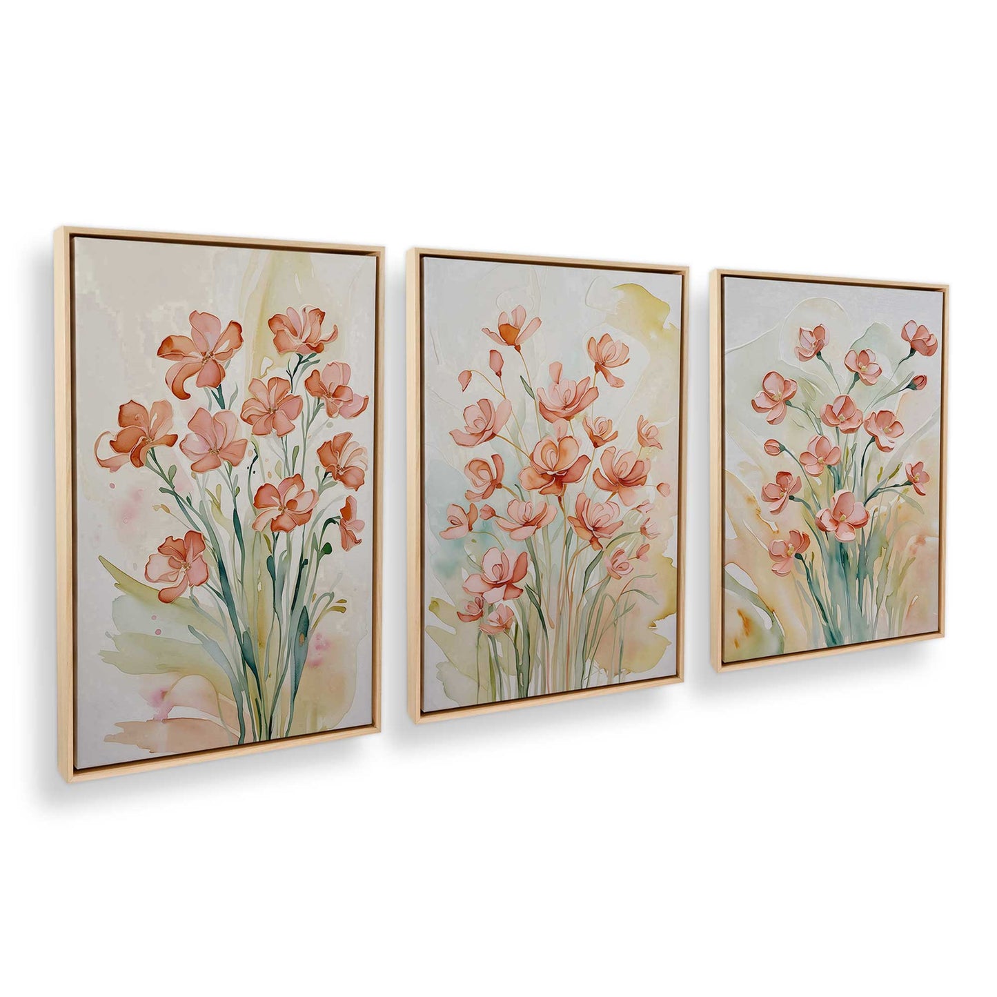 [Color:American Maple], Picture of art in an American Maple frame at an angle