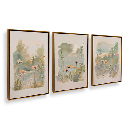 [Color:Polished Gold], Picture of art in a Polished Gold frame at an angle