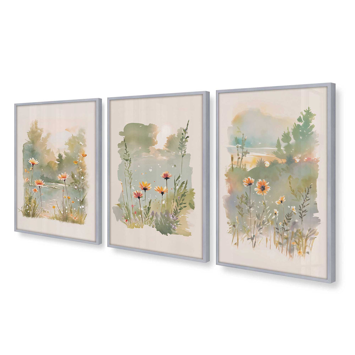 [Color:Polished Chrome], Picture of art in a Polished Chrome frame at an angle