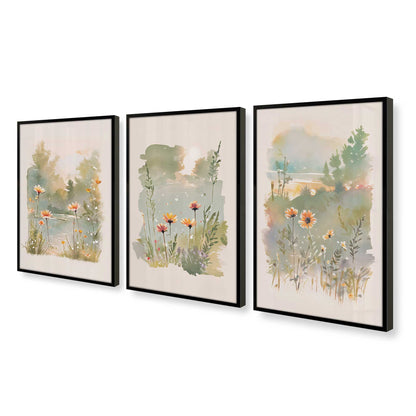 [Color:Satin Black], Picture of art in a Satin Black frame at an angle