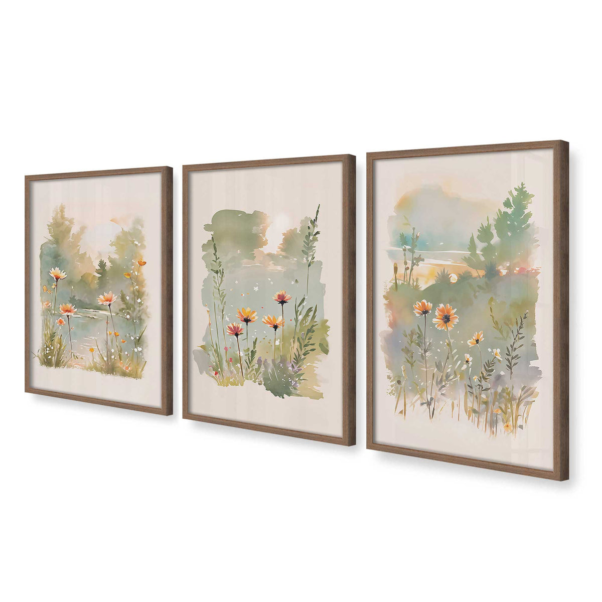 [Color:Walnut], Picture of art in a Walnut frame at an angle