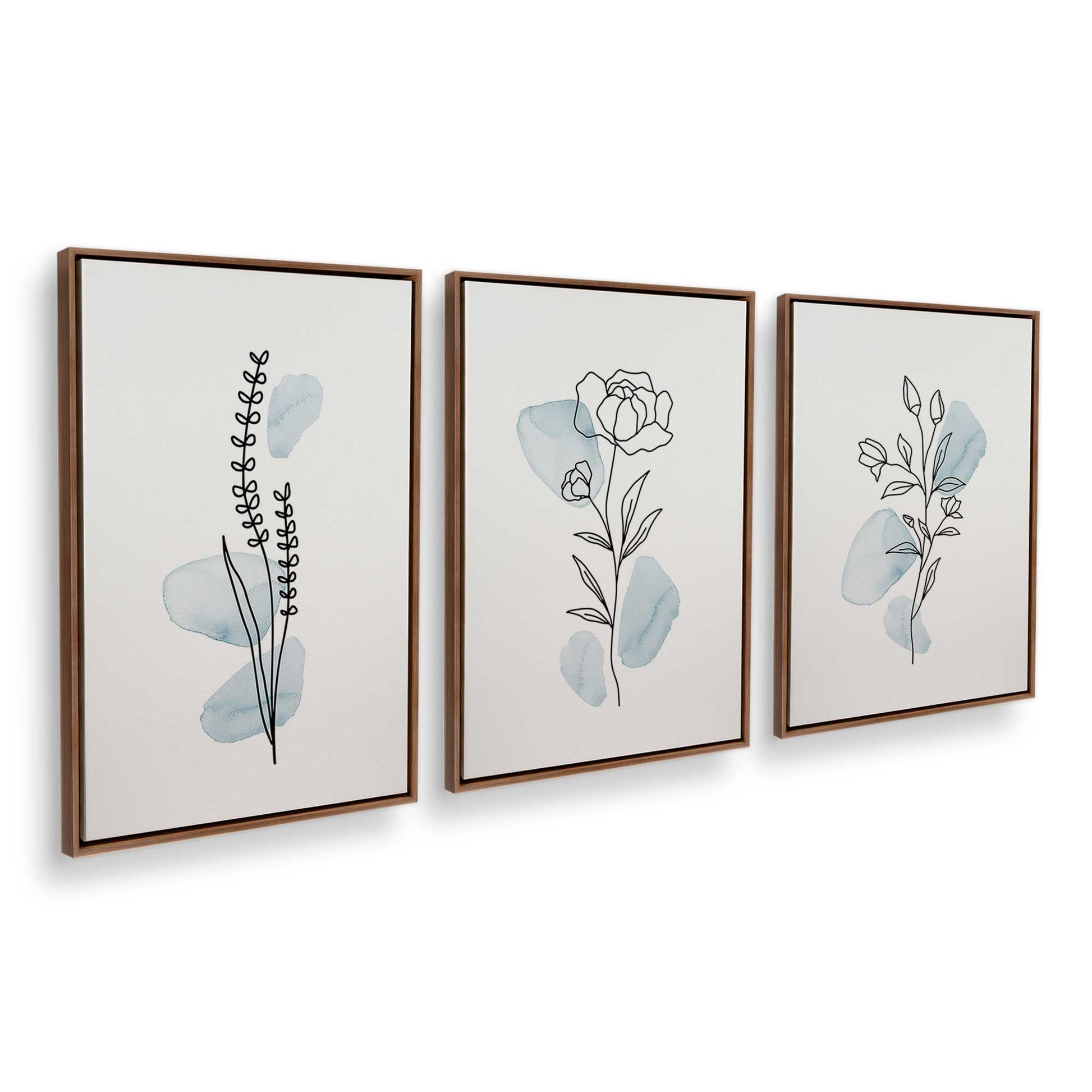 [Color:Walnut], Picture of art in a Walnut frame at an angle