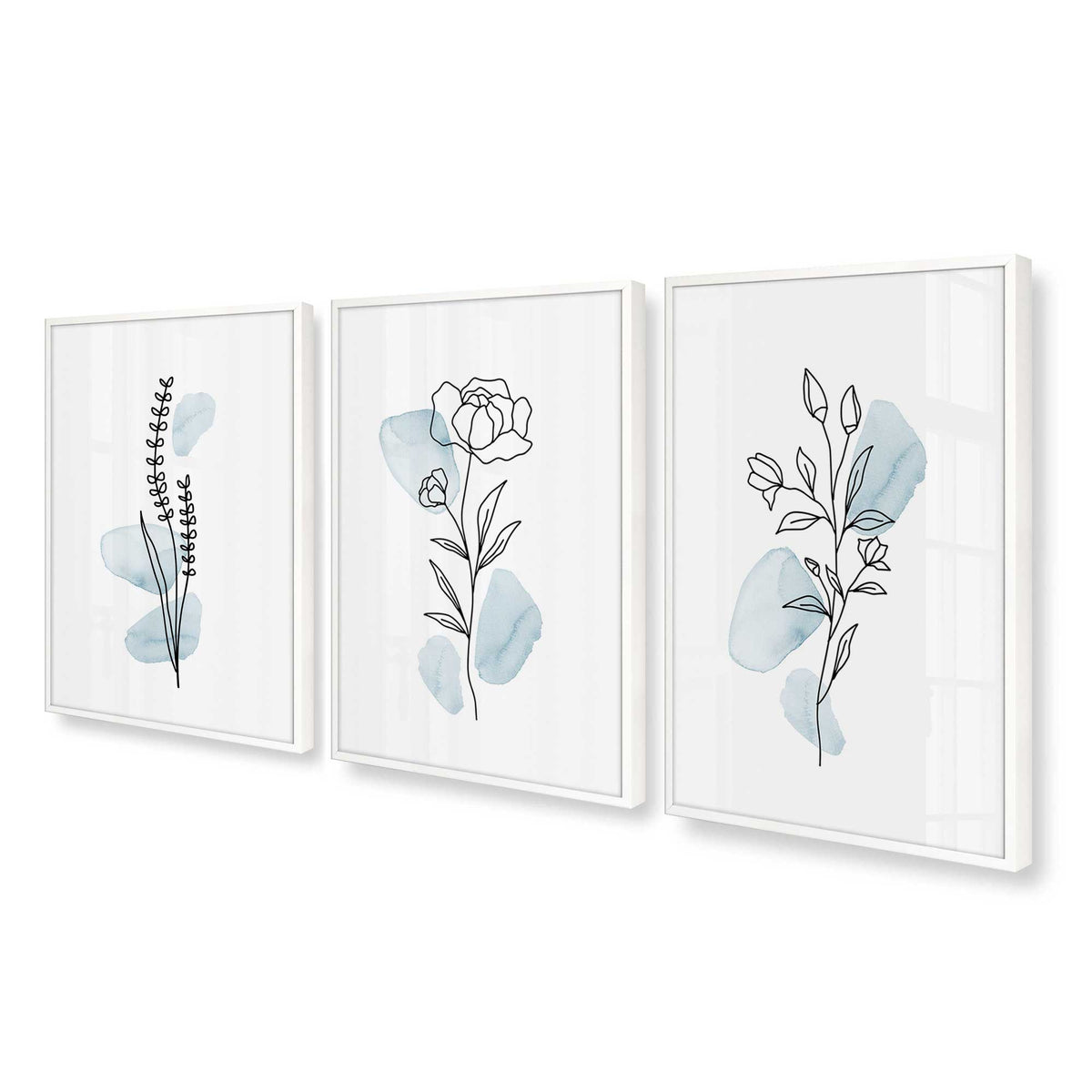 [Color:Opaque White], Picture of art in an Opaque White frame at an angle