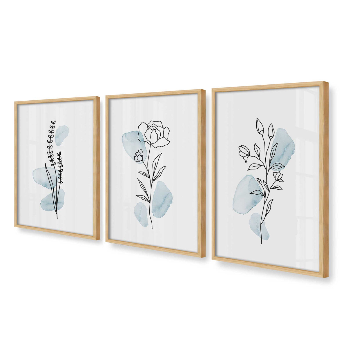 [Color:American Maple], Picture of art in a American Maple frame at an angle