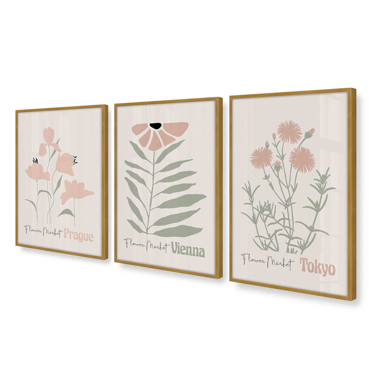 [Color:Polished Gold], Picture of art in a Polished Gold frame at an angle