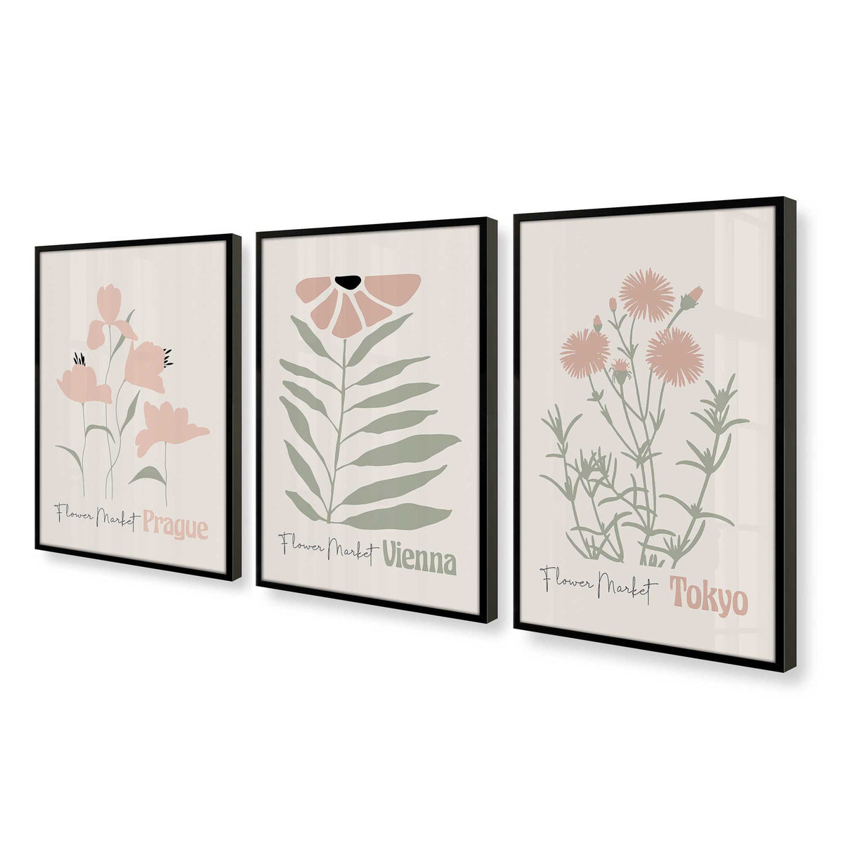 [Color:Satin Black], Picture of art in a Satin Black frame at an angle