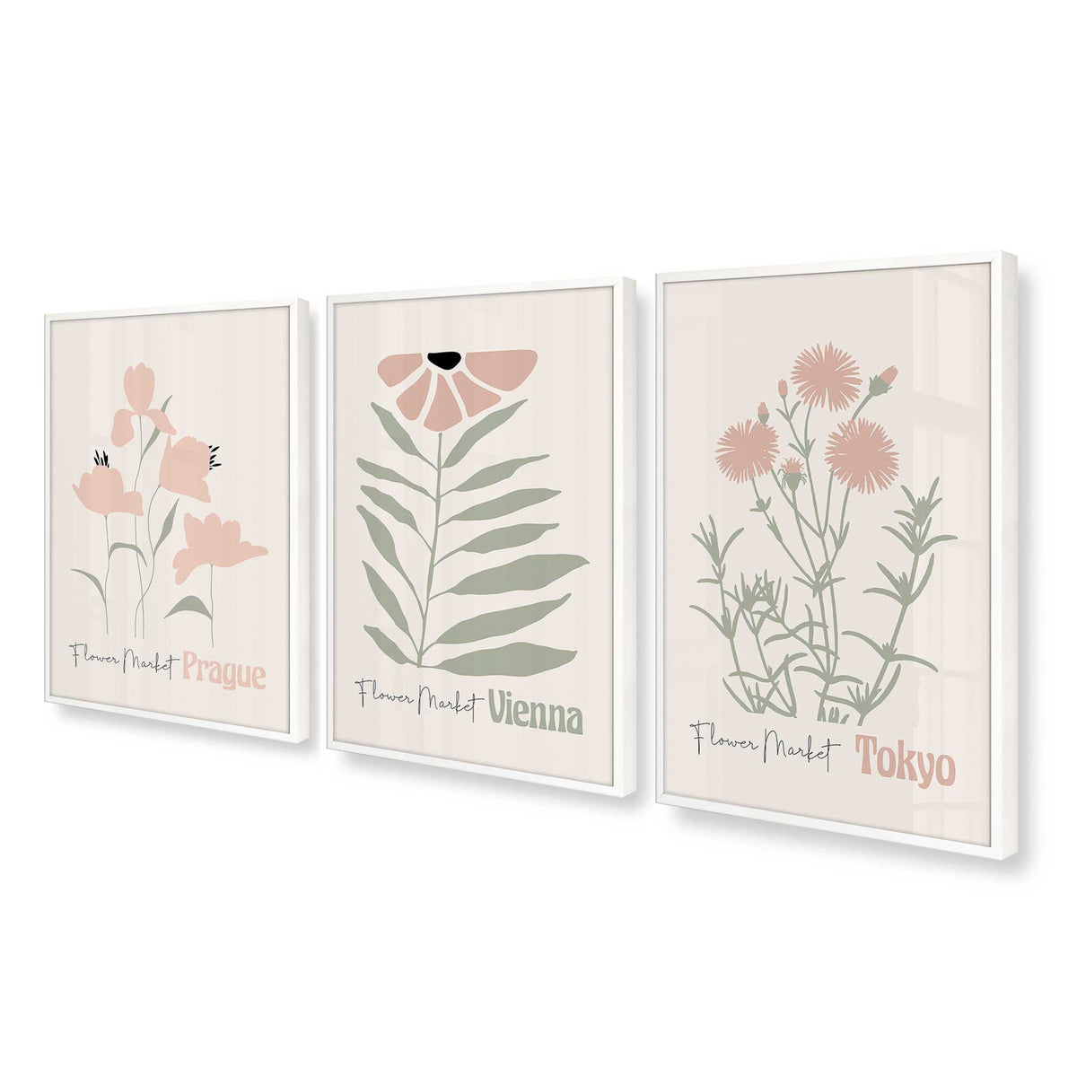 [Color:Opaque White], Picture of art in an Opaque White frame at an angle