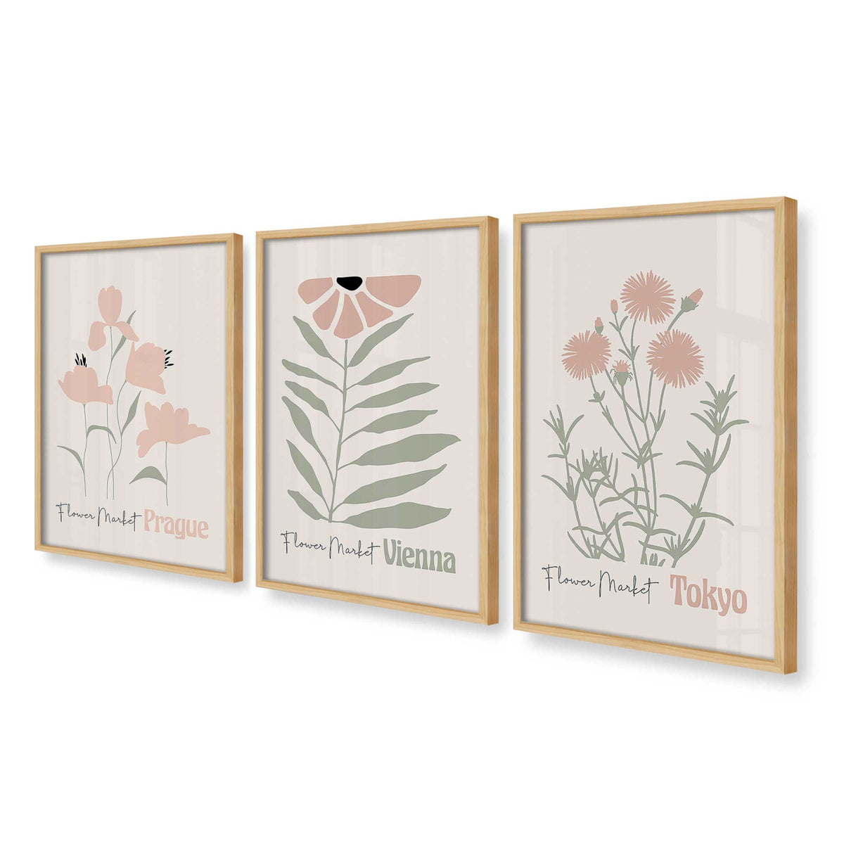 [Color:American Maple], Picture of art in an American Maple frame at an angle