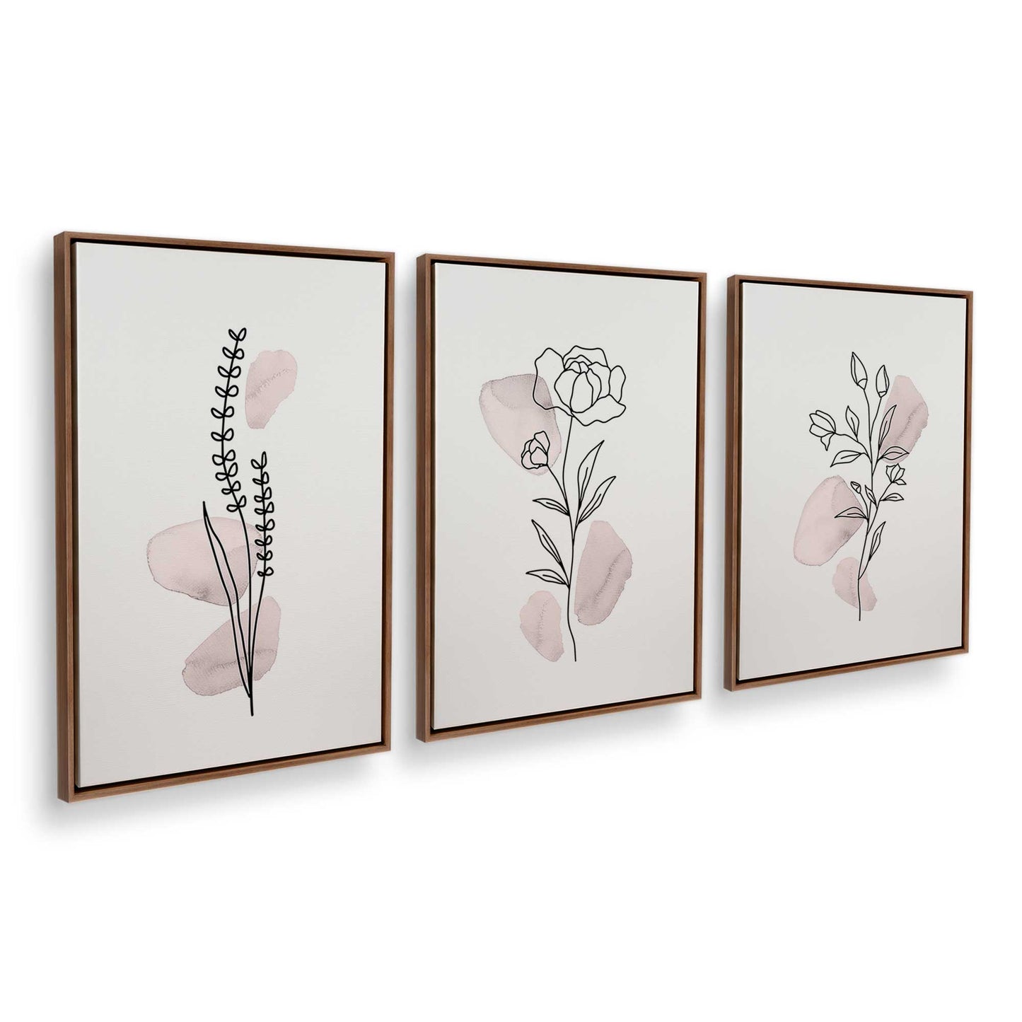 [Color:Walnut], Picture of art in a Walnut frame at an angle