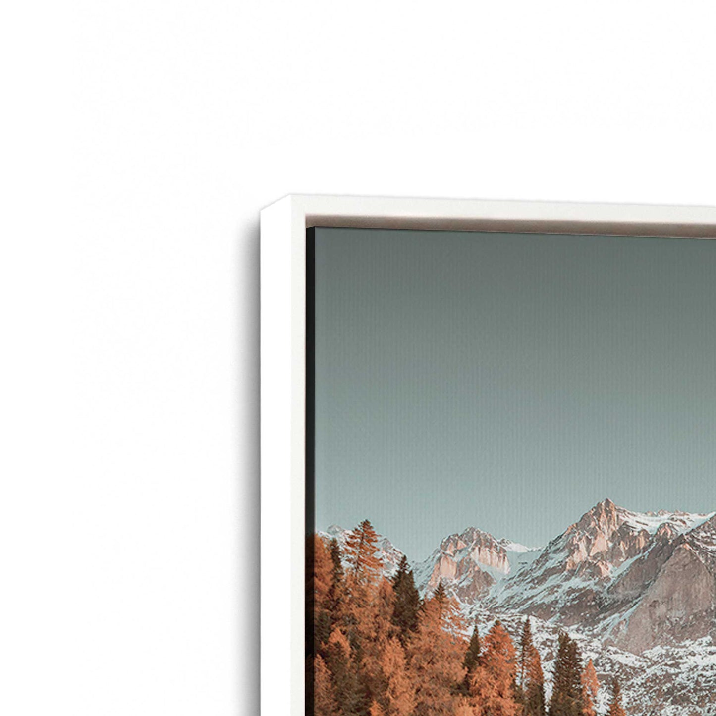 [Color:Opaque White], Picture of art in a White frame at an angle