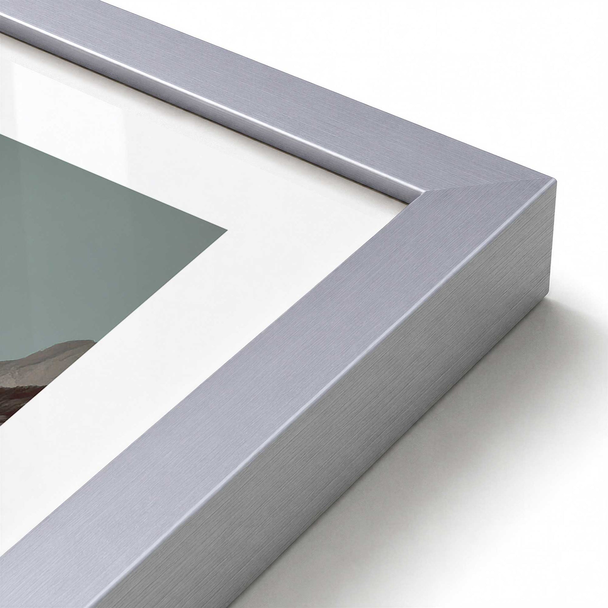 [Color:Polished Chrome], Picture of art in a Polished Chrome frame at an angle