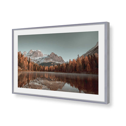 [Color:Polished Chrome], Picture of art in a Polished Chrome frame of the corner