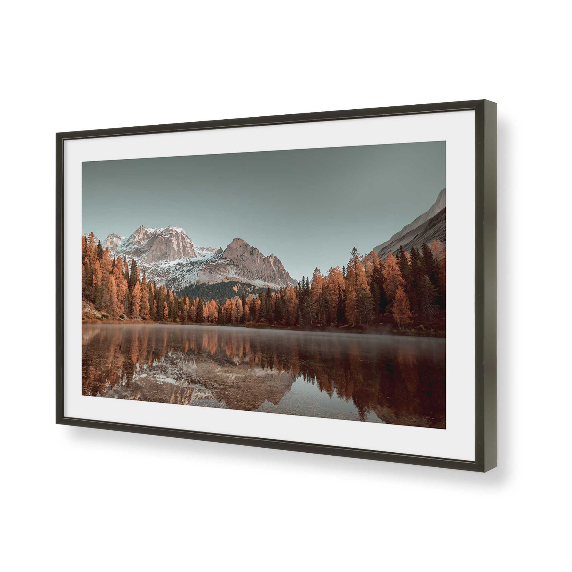 [Color:Satin Black], Picture of art in a Satin Black frame of the corner