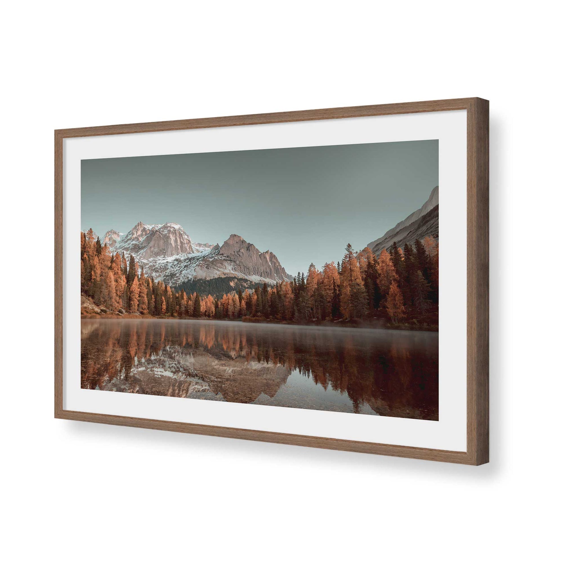[Color:Walnut], Picture of art in a Walnut frame of the corner