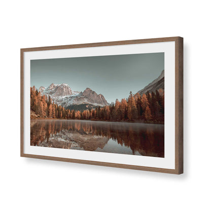 [Color:Walnut], Picture of art in a Walnut frame of the corner