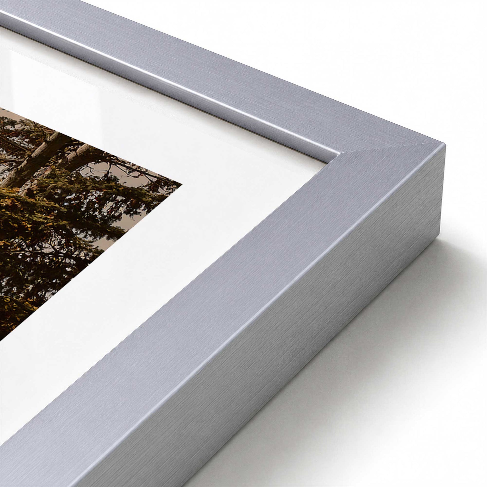 [Color:Polished Chrome], Picture of art in a Polished Chrome frame at an angle