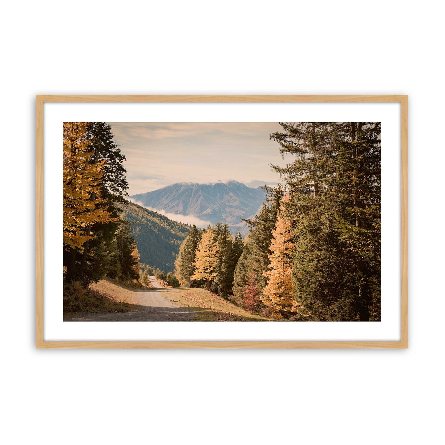 [Color:American Maple], Picture of art in a Polished Chrome frame
