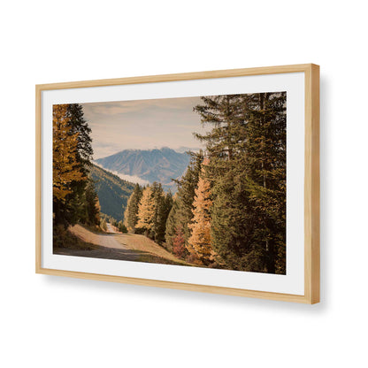 [Color:American Maple], Picture of art in a Polished Chrome frame of the corner