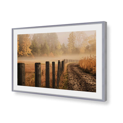 [Color:Polished Chrome], Picture of art in a Polished Chrome frame of the corner