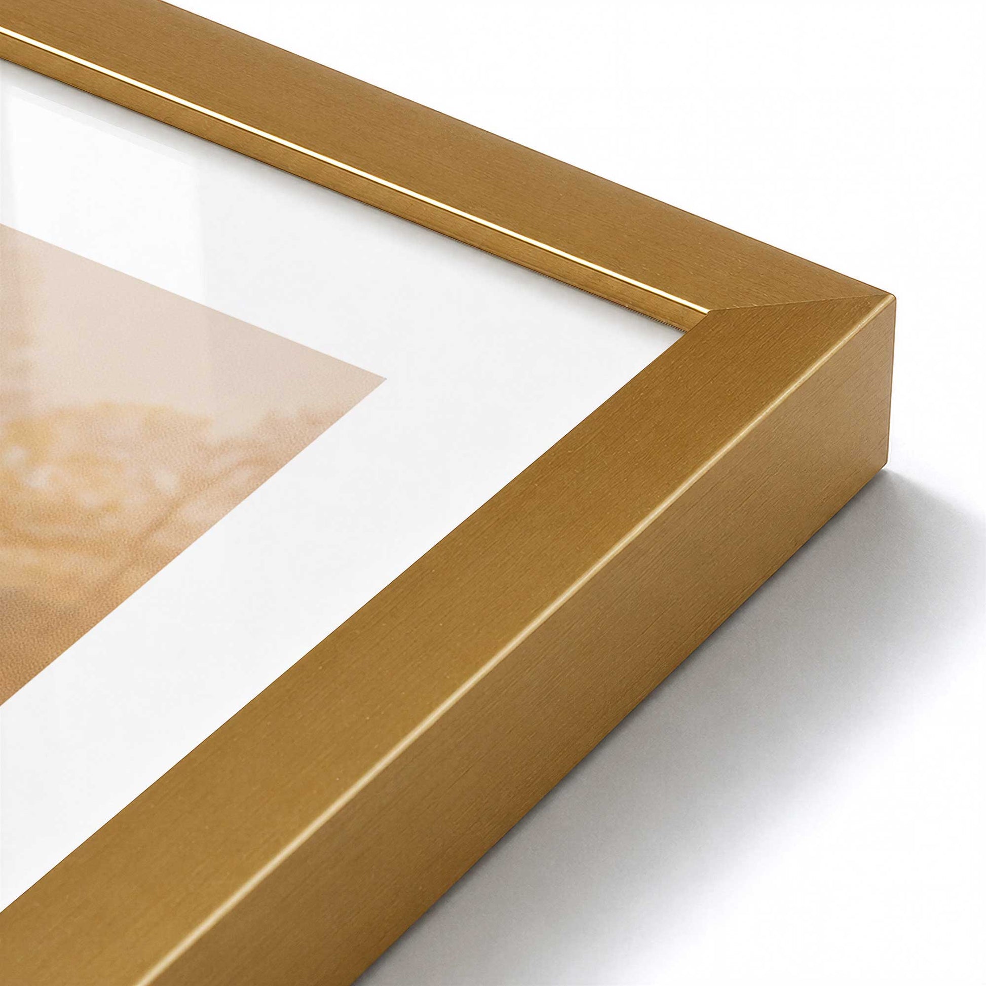 [Color:Polished Gold], Picture of art in a Polished Chrome frame at an angle