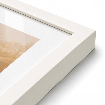 [Color:Opaque White], Picture of art in a Polished Chrome frame at an angle