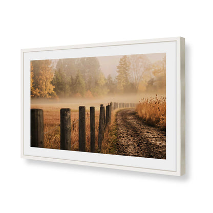 [Color:Opaque White], Picture of art in a Polished Chrome frame of the corner