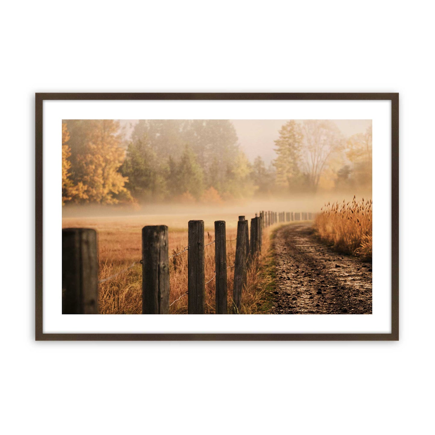 [Color:Belvinder Brown], Picture of art in a Polished Chrome frame