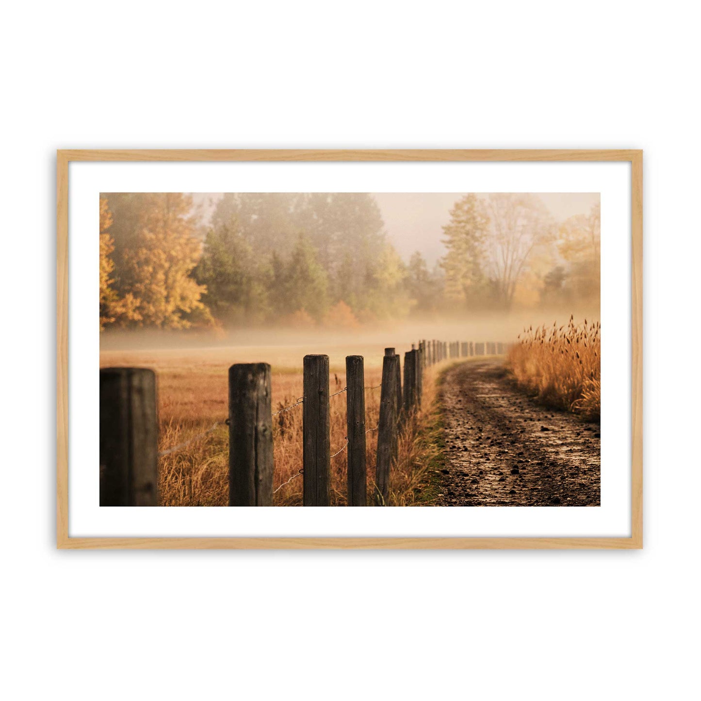 [Color:American Maple], Picture of art in a Polished Chrome frame
