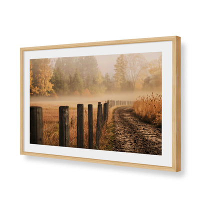 [Color:American Maple], Picture of art in a Polished Chrome frame of the corner