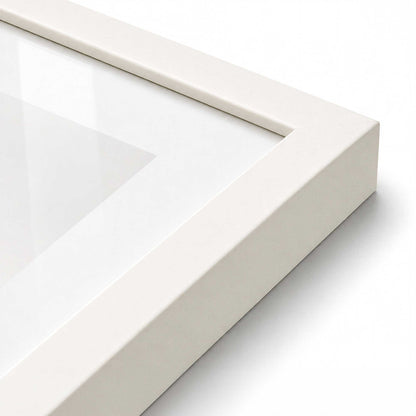 [Color:Opaque White], Picture of art in a Opaque White frame at an angle