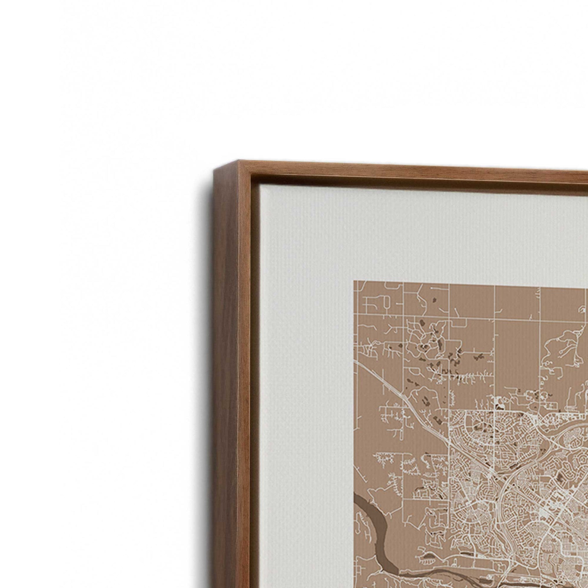 [Color:Walnut], Picture of art in a Walnut frame at an angle