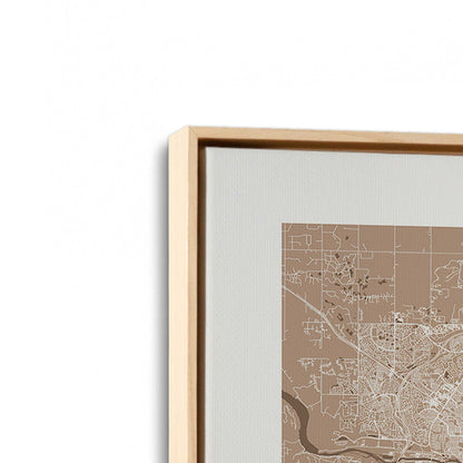 [Color:American Maple], Picture of art in a American Maple frame at an angle