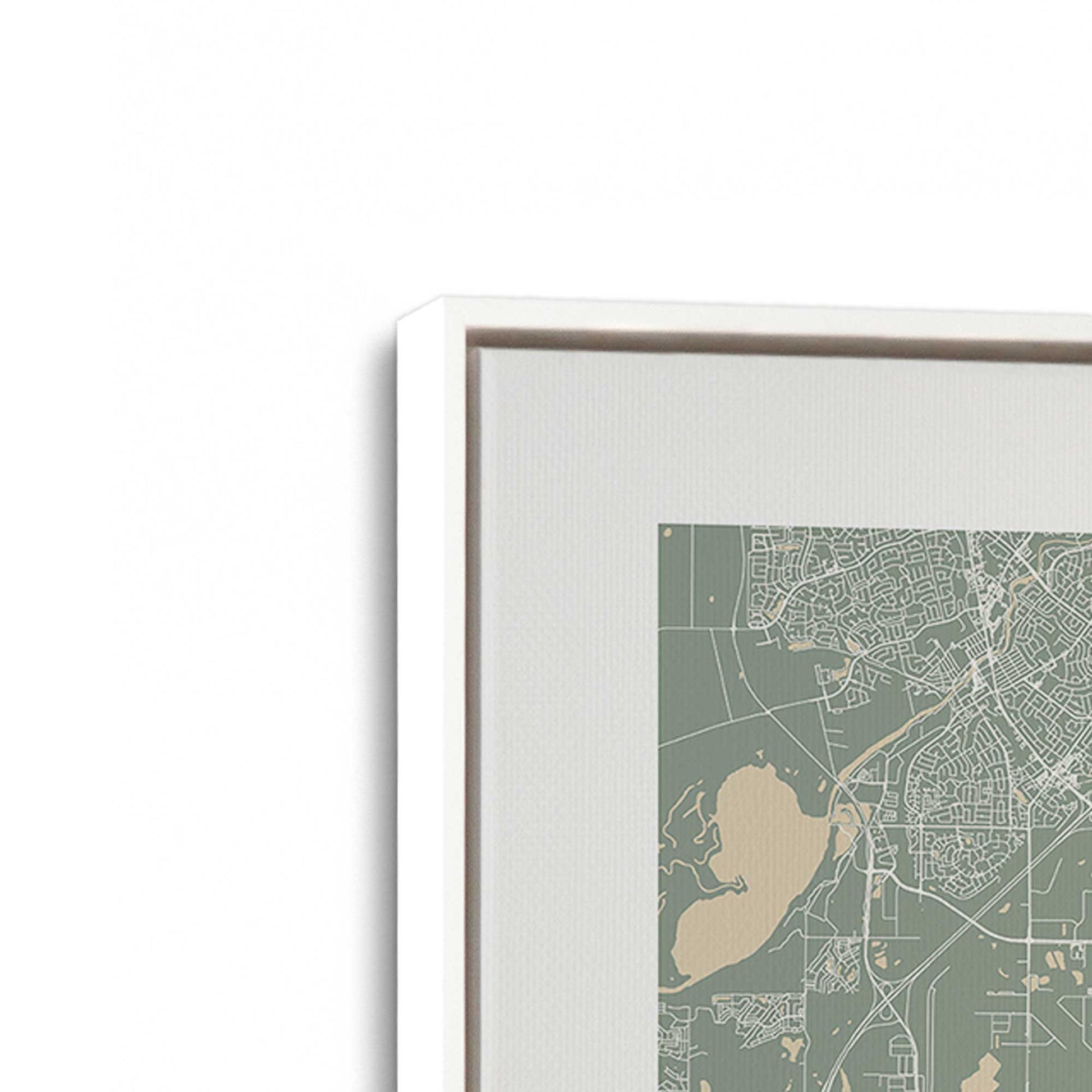 [Color:Opaque White], Picture of art in a White frame at an angle