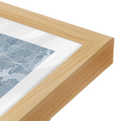 [Color:American Maple], Picture of art in a American Maple frame at an angle